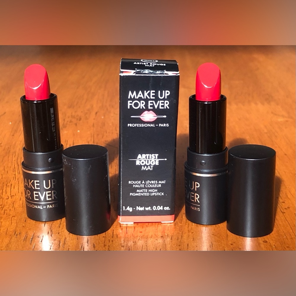 Make Up For Ever Artist Rouge Lipstick M401 Mini Red Lot of 2